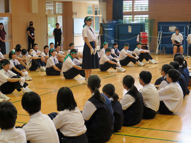 全県総体・吹奏楽コンクール中央地区大会激励会の様子1