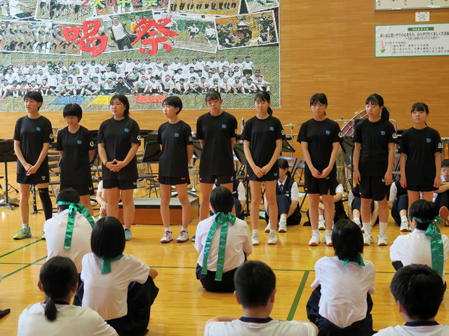 全県総体・吹奏楽コンクール中央地区大会激励会の様子2