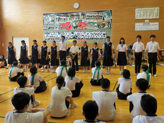 全県総体・吹奏楽コンクール中央地区大会激励会の様子4