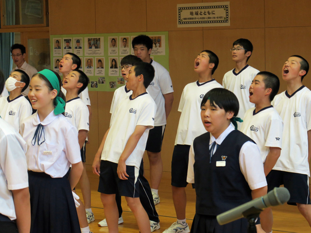 全県総体・吹奏楽コンクール中央地区大会激励会の様子11