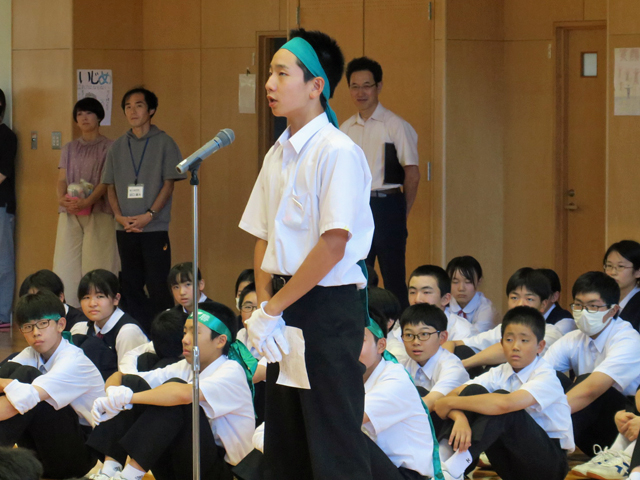 東北吹奏楽コンクール・全県水泳大会激励会の様子2