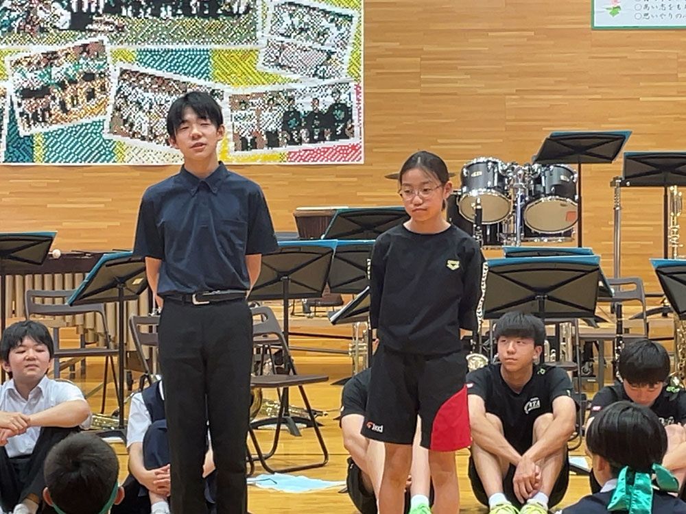 全県総体・吹奏楽コンクール中央地区大会激励会の様子4