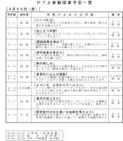 PTA授業参観・総会・懇談