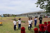 ５年生とこども園年長組　菜園交流