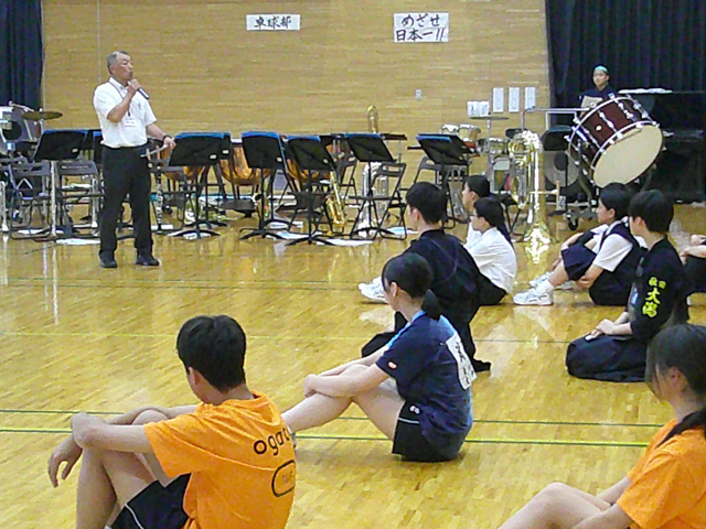 全県総体・県吹奏楽コンクール激励会の様子8