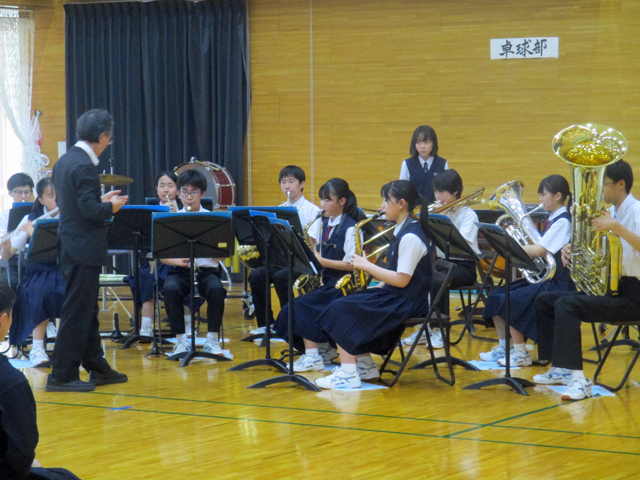 全県総体・県吹奏楽コンクール激励会の様子9