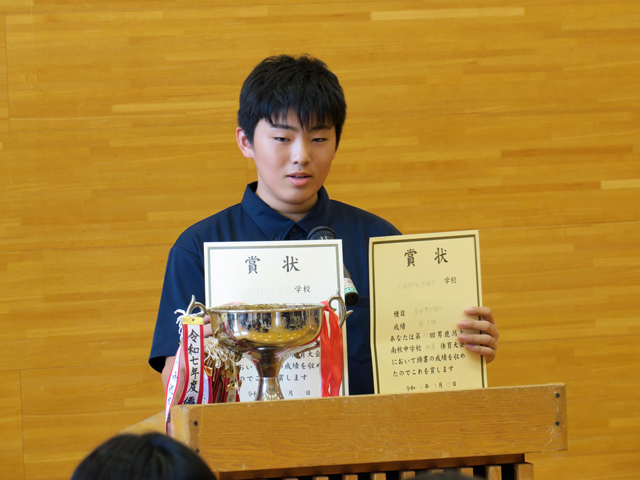 市郡秋季大会激励会の様子2